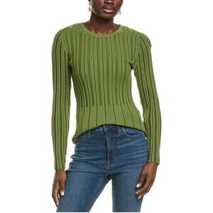 T Tahari Womens  Ribbed Sweater, Green